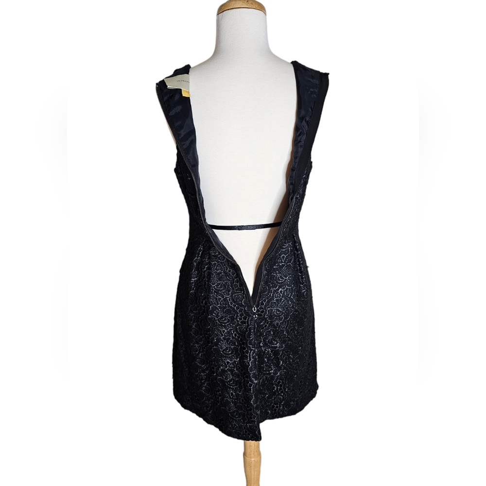 Anthro Leifsdottir Lingonberry Black Floral Lace Dress Size 2 - Picture 10 of 14
